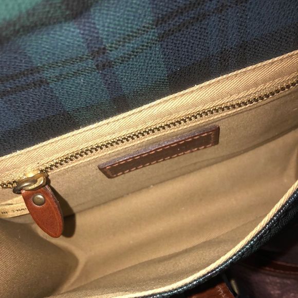 WRALPH LAUREN Black Watch Plaid Crossbody Shoulder Bag Vintage - Picture 17 of 17
